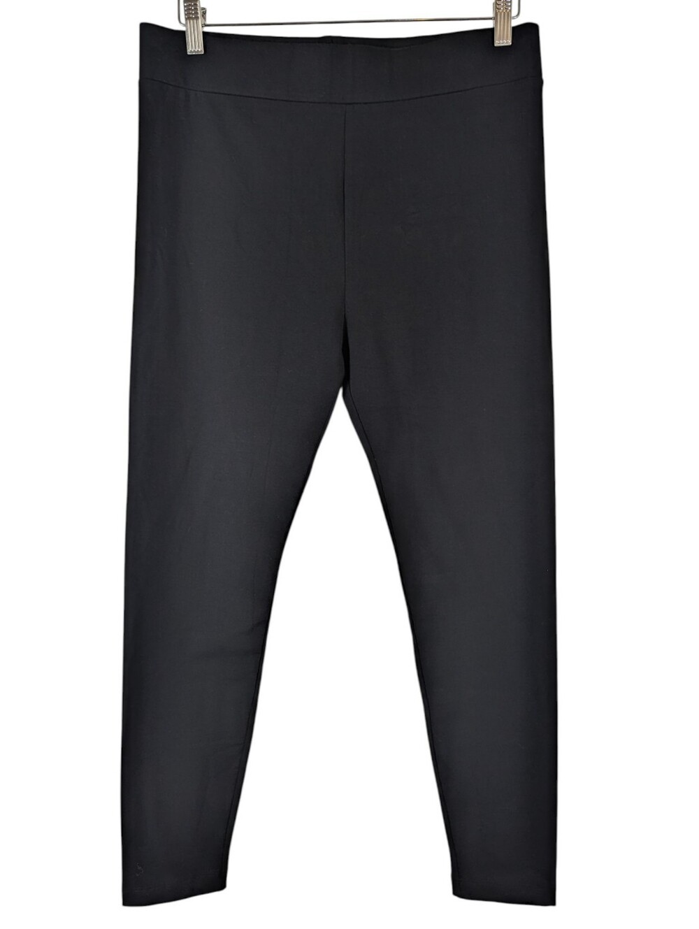 NWT Ann Taylor Black Leggings Stretch Cotton Size L